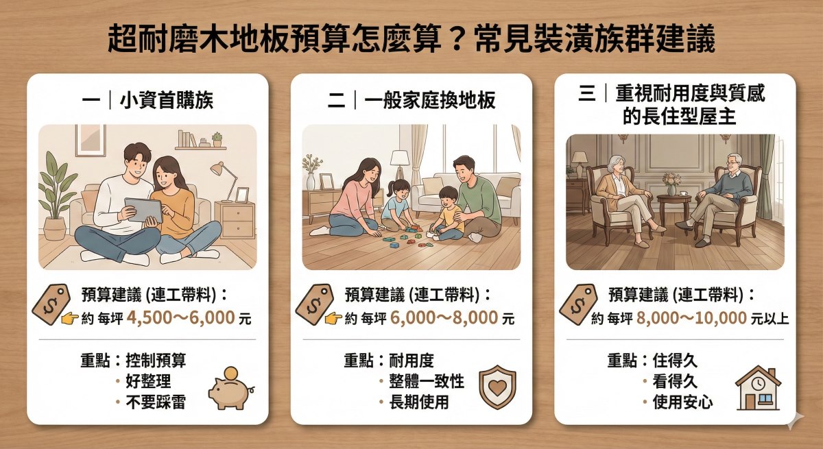 不同族群的木地板預算規劃