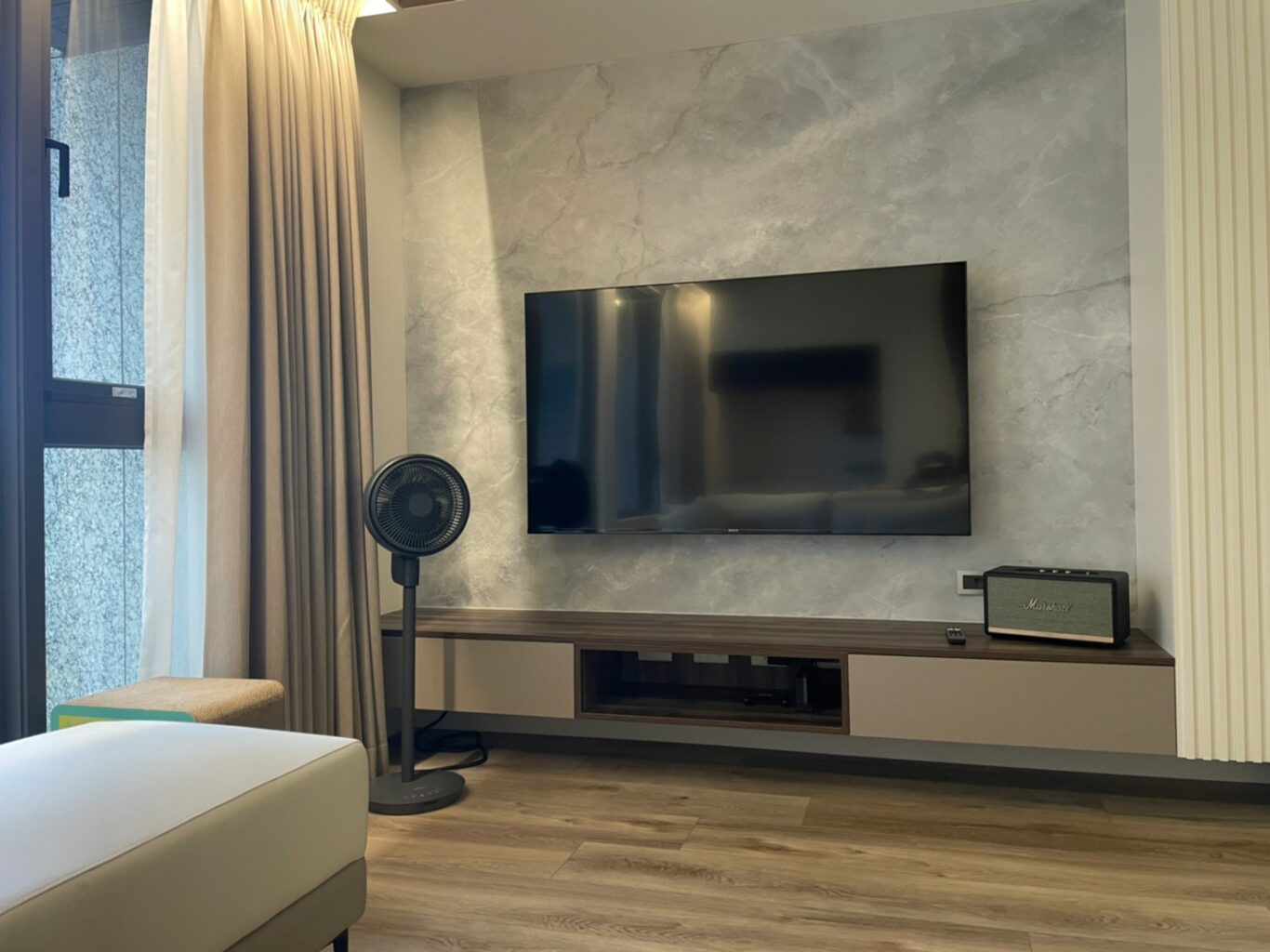 spc地板／石塑地板鋪設案例一客廳