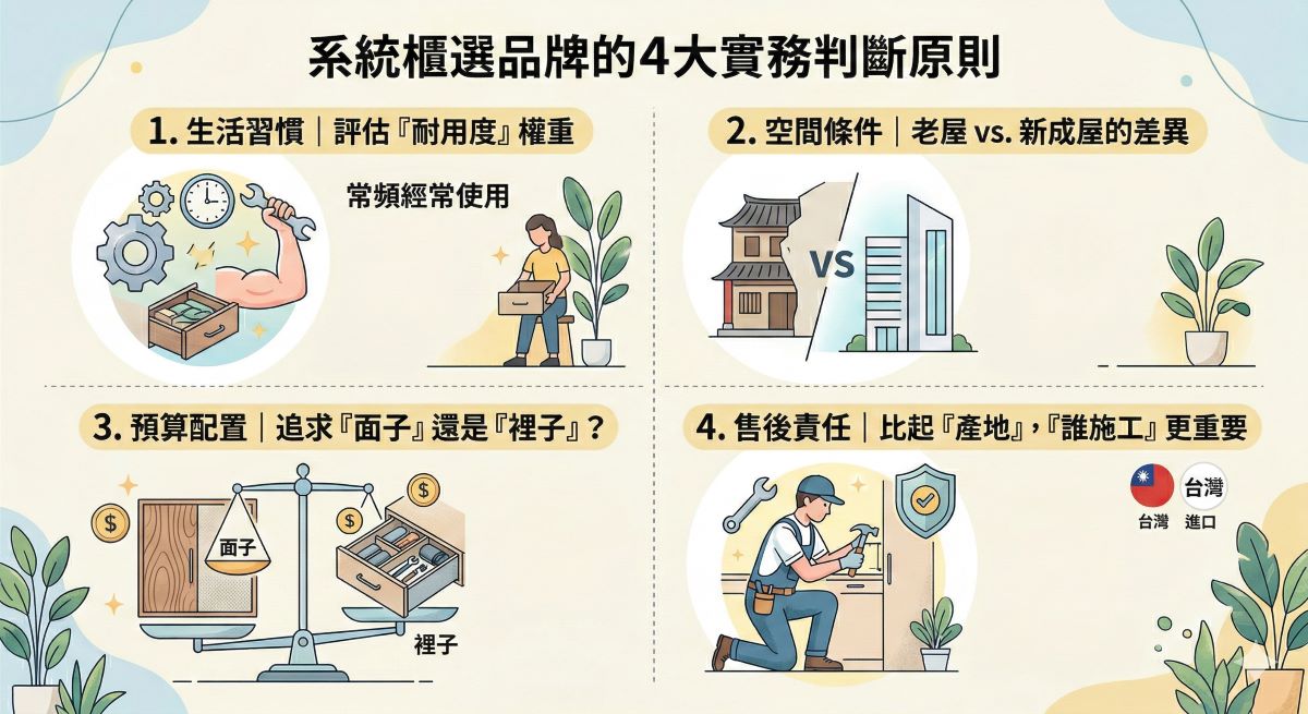 不要只看品牌，系統櫃選擇的判斷4原則