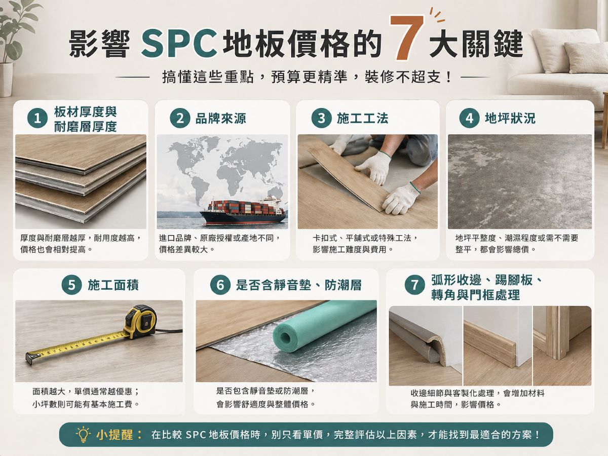 SPC石塑地板價格影響關鍵