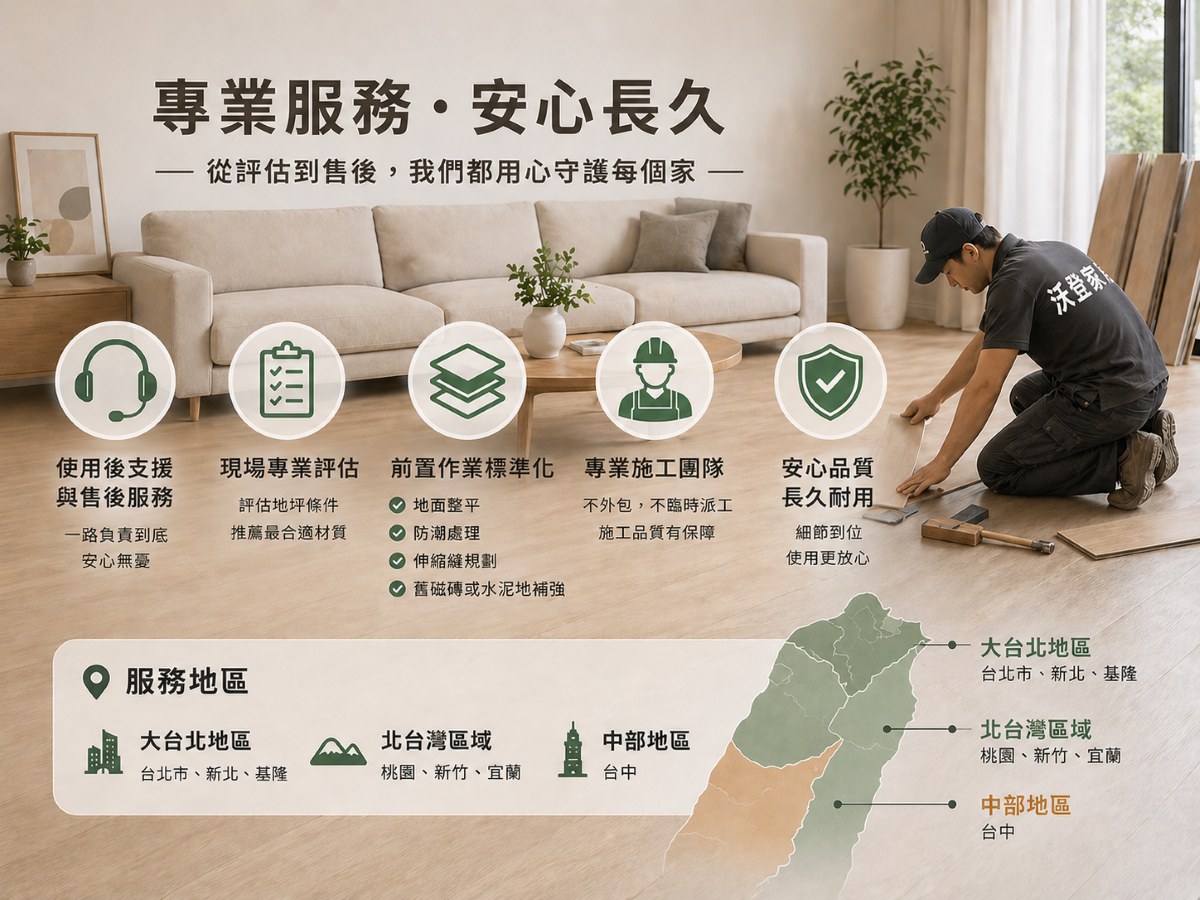 台北SPC地板專家 沃登家居的服務介紹