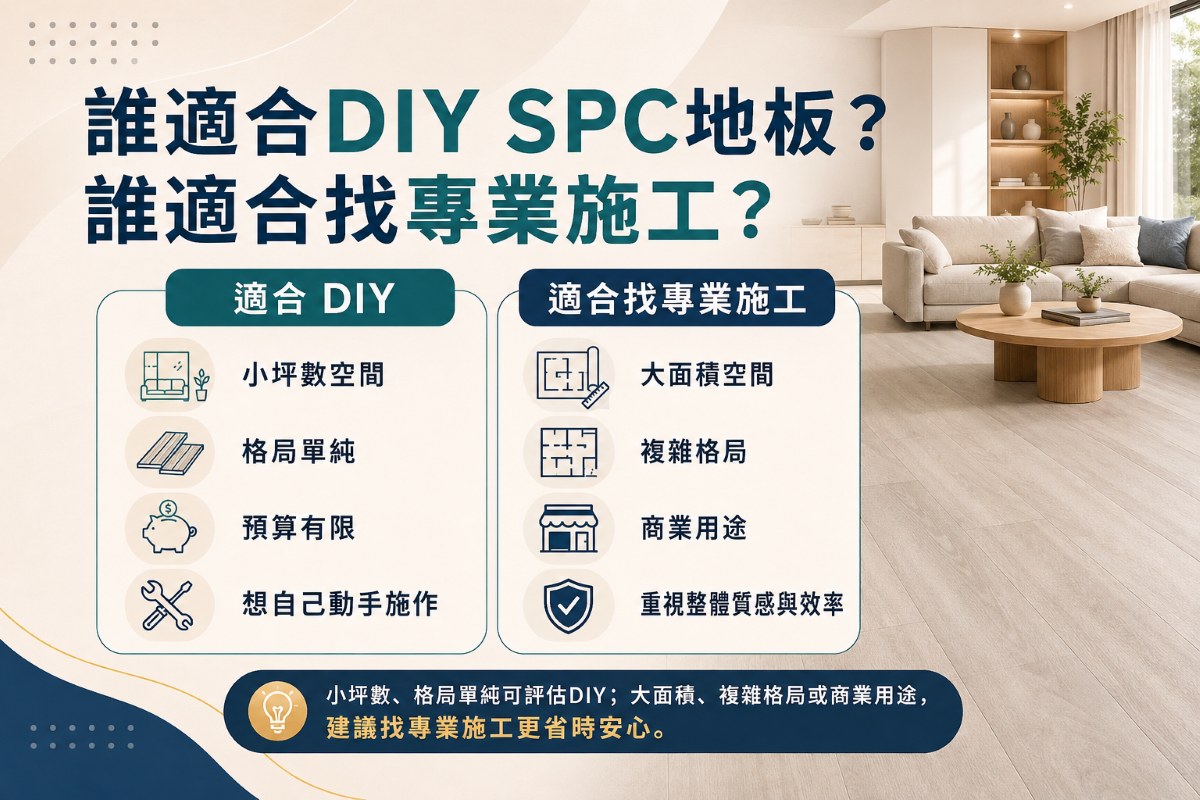你適合DIY SPC地板嗎 大空間小空間的差異