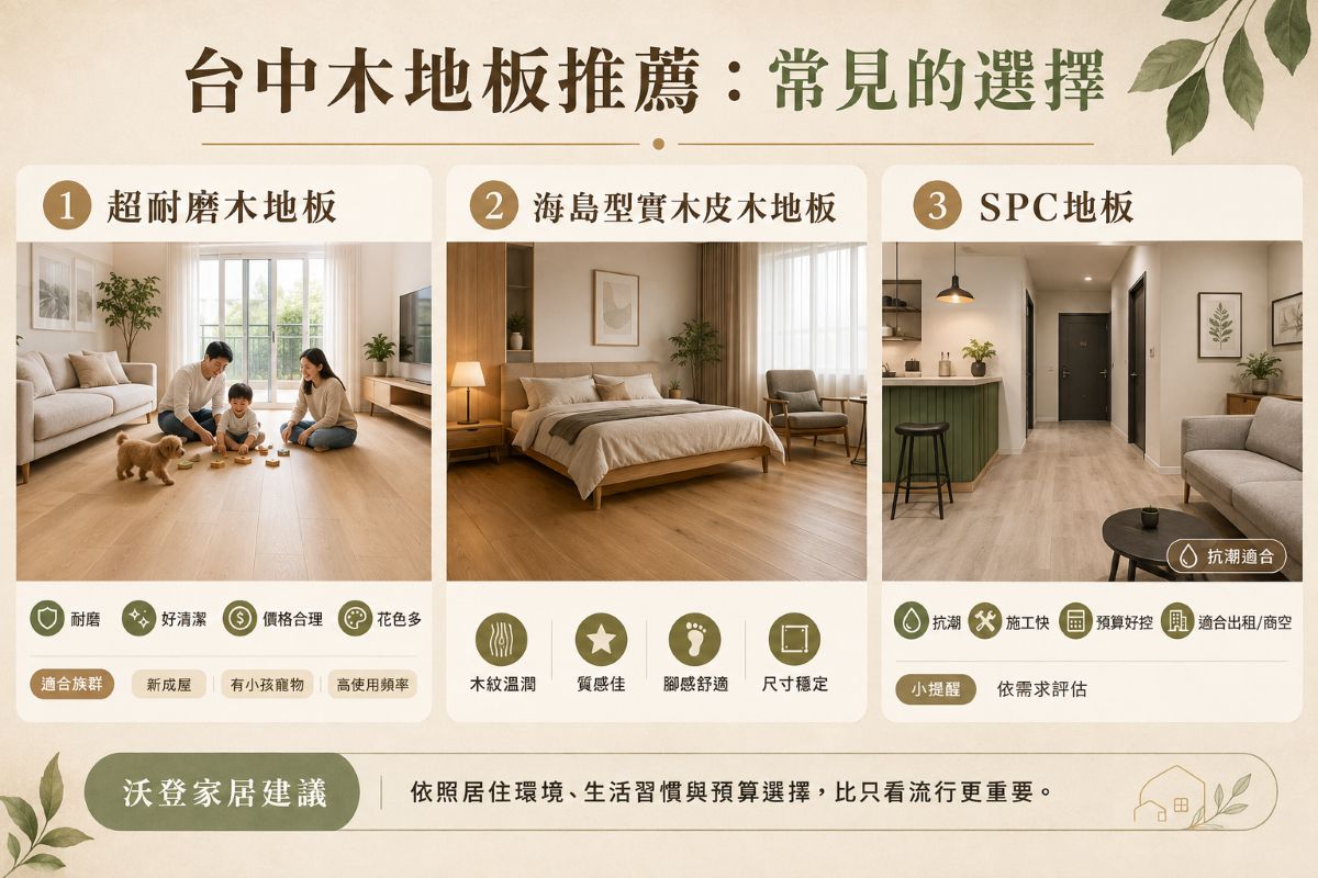 台中木地板推薦材質 常見的木地板材質說明圖