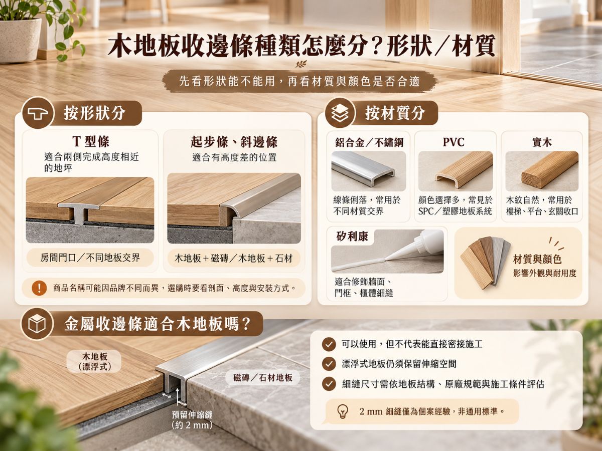 木地板收邊條的種類介紹